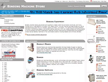 Tablet Screenshot of bindingmachinestore.com